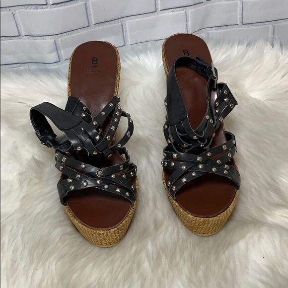 Bakers Black Studded Woven Espadrille Wedg… - Picture 2 of 6